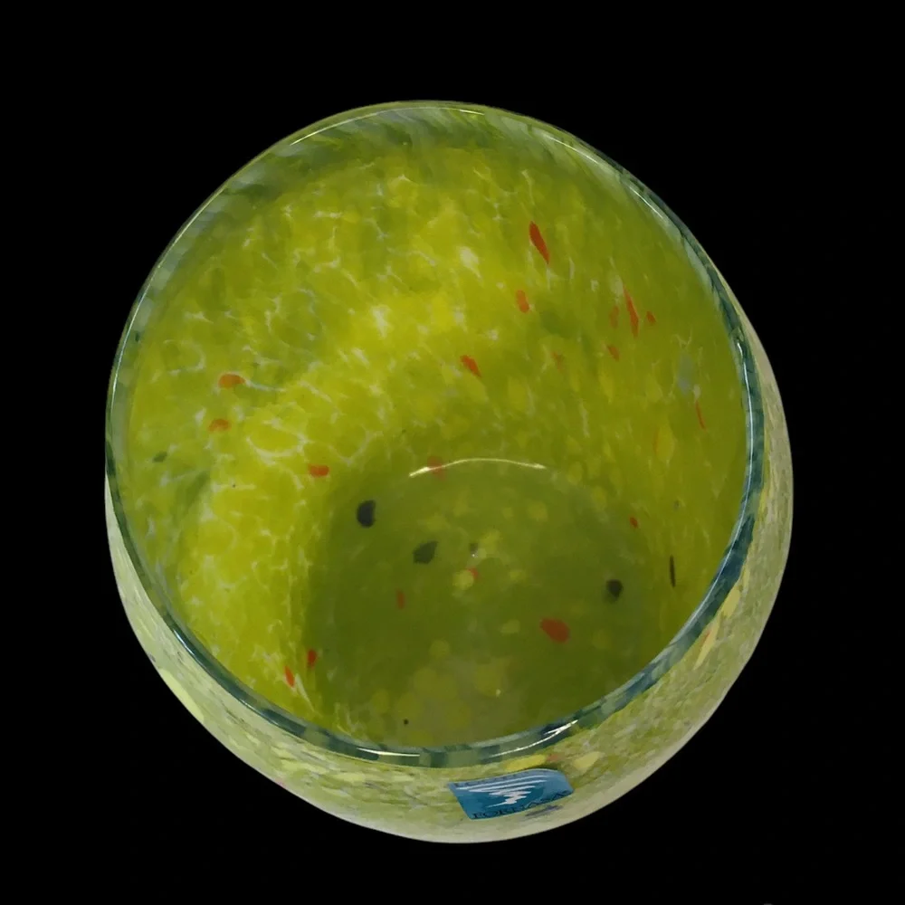 Vintage Barovier & Toso Millefiori Vase Goti De Fornasa Hand-Blown‎ 5.5” tall
